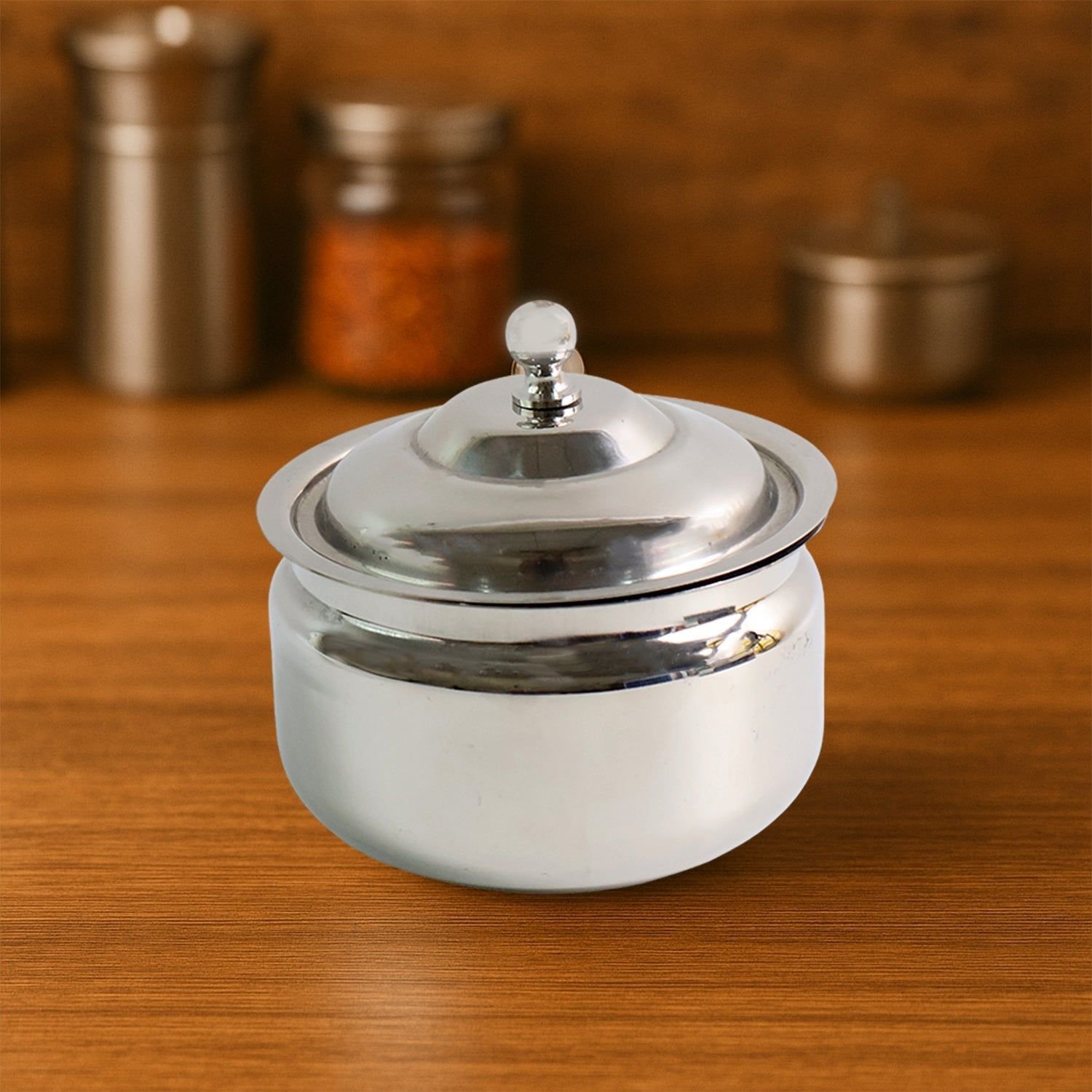 Premium Stainless Steel Ghee Pot (1 Set) - Image 3