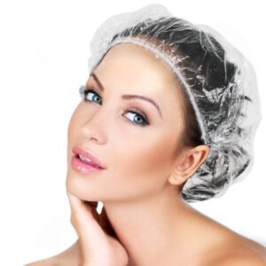 Large Disposable Waterproof Shower Caps – 12 Pack for Women, Travel, Hotel, Spa, Salon