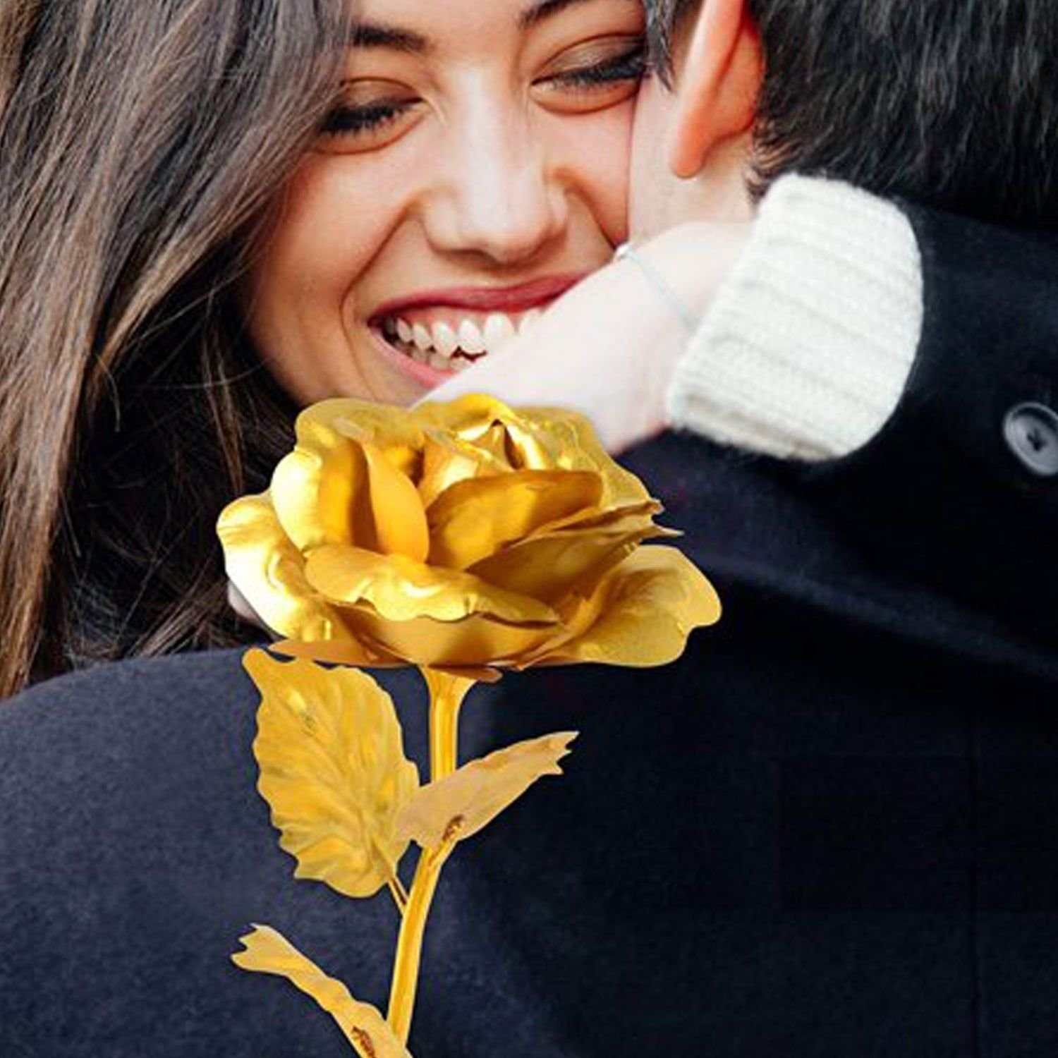 Luxury Decorative Gold Plated Artificial Golden Rose with Premium Box - Image 3