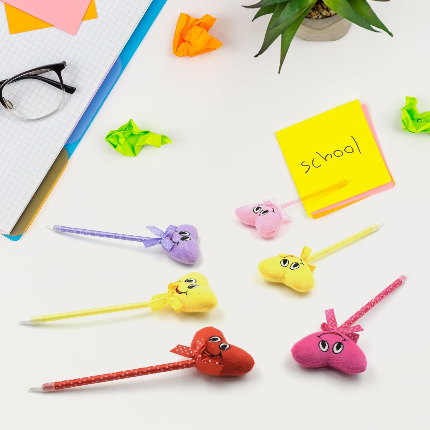 Cute Cartoon Shape & Heart Design Facy Writting Pen Attached Rattle | Ball Pen Smooth Writing For Wedding , Events & Multiuse Pen Best Pen l Use for K - Image 3
