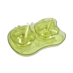 Apple Shape 2Piece Serving Set of Bowl with Spoon & Tray. Dinnerware Serving Snacks & Pickle | Assorted Colour