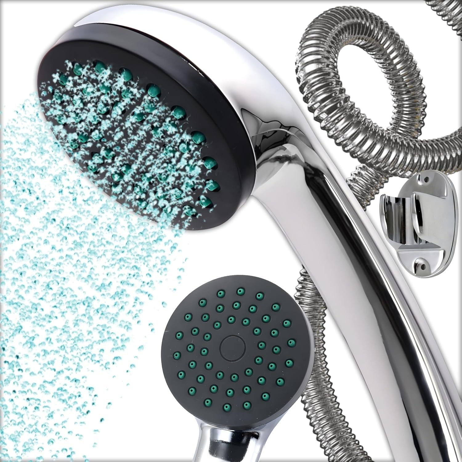 Plastic High Pressure Handheld Shower Head (1 Pc) - Image 10