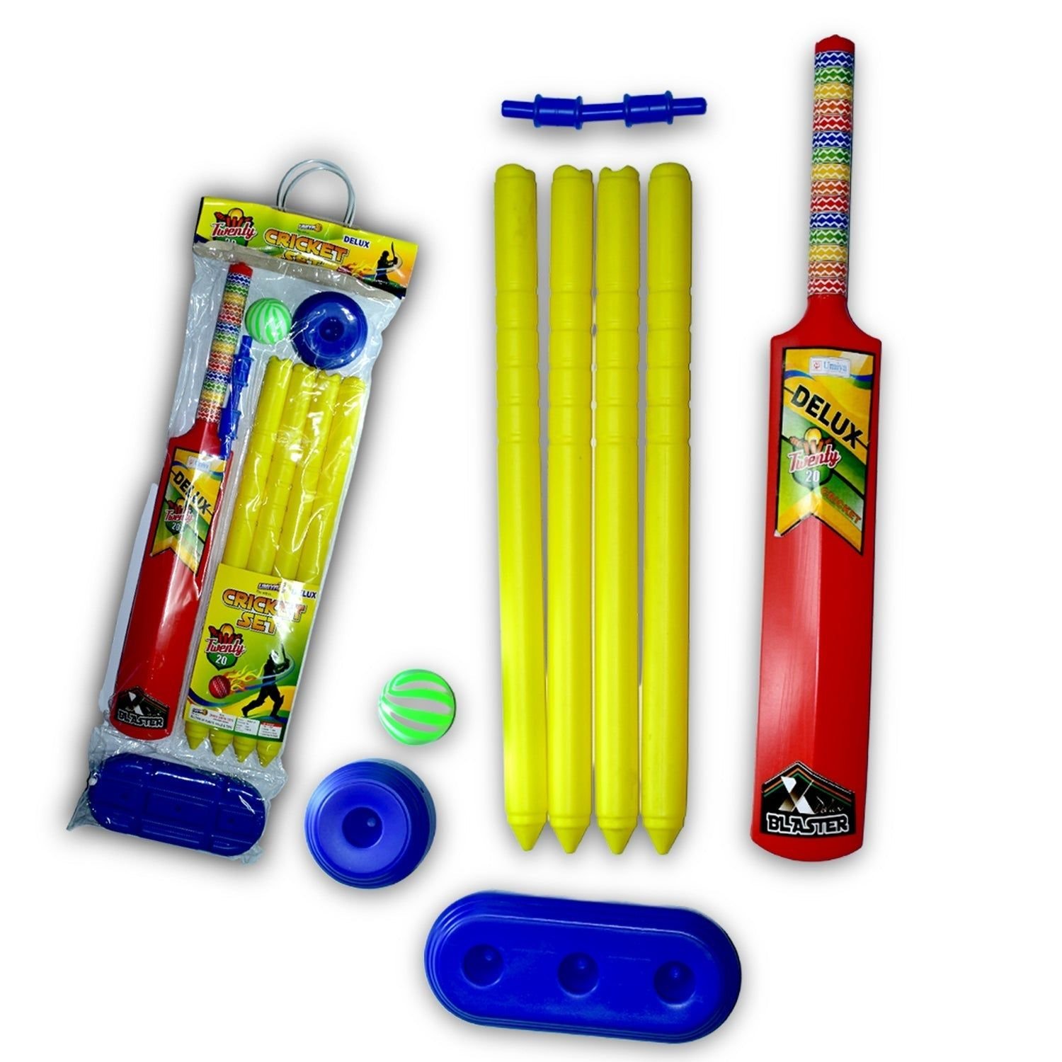 Plastic Cricket Set with Stump,Ball and Bat Kit - Image 5