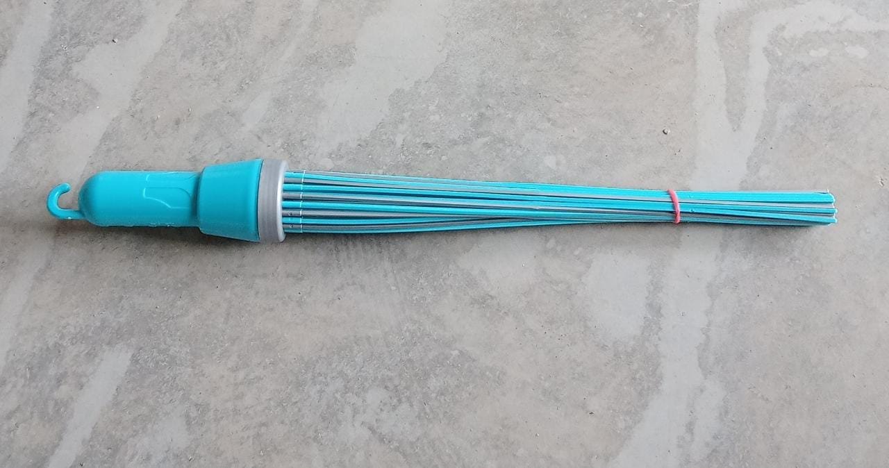 Plastic Hard Bristle Broom for Bathroom Floor Cleaning and Scrubbing, Wet and Dry Floor Cleaning - Image 10