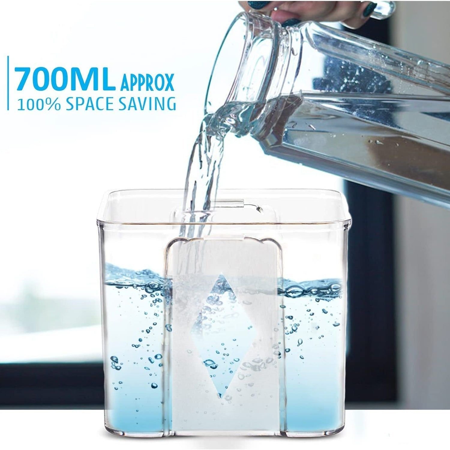 4Pc Square Container 700Ml Used For Storing Types Of Food Stuffs And Items. - Image 6
