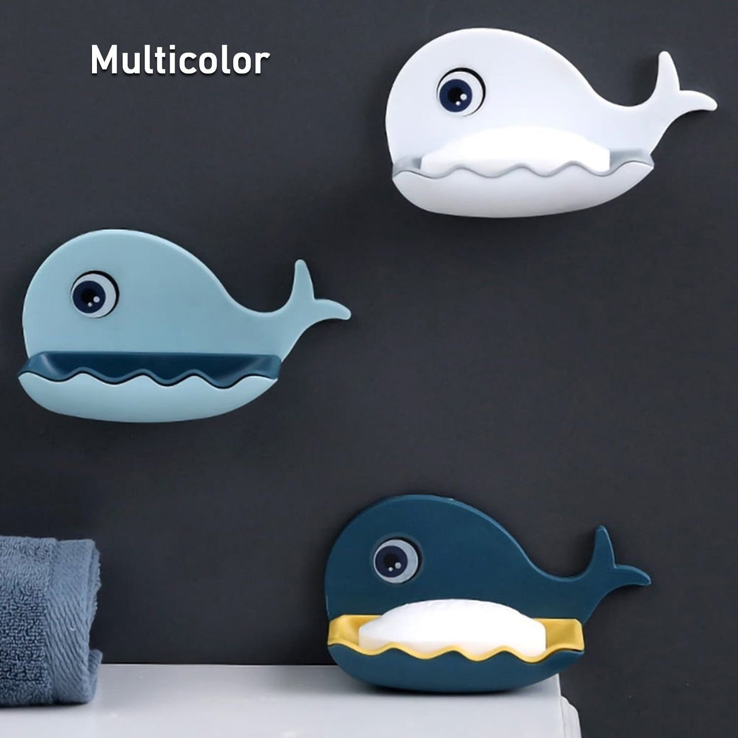 Fish Shape Wall-Mounted Double Layer Soap Holder for Bathroom & Kitchen - Image 8