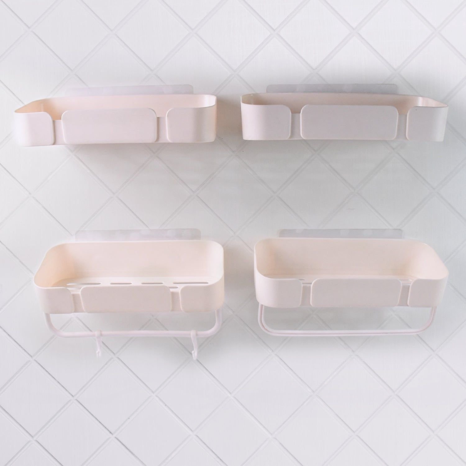 Multipurpose Kitchen Bathroom Wall Corner Shelf Rack (4 Pcs Set) - Image 6