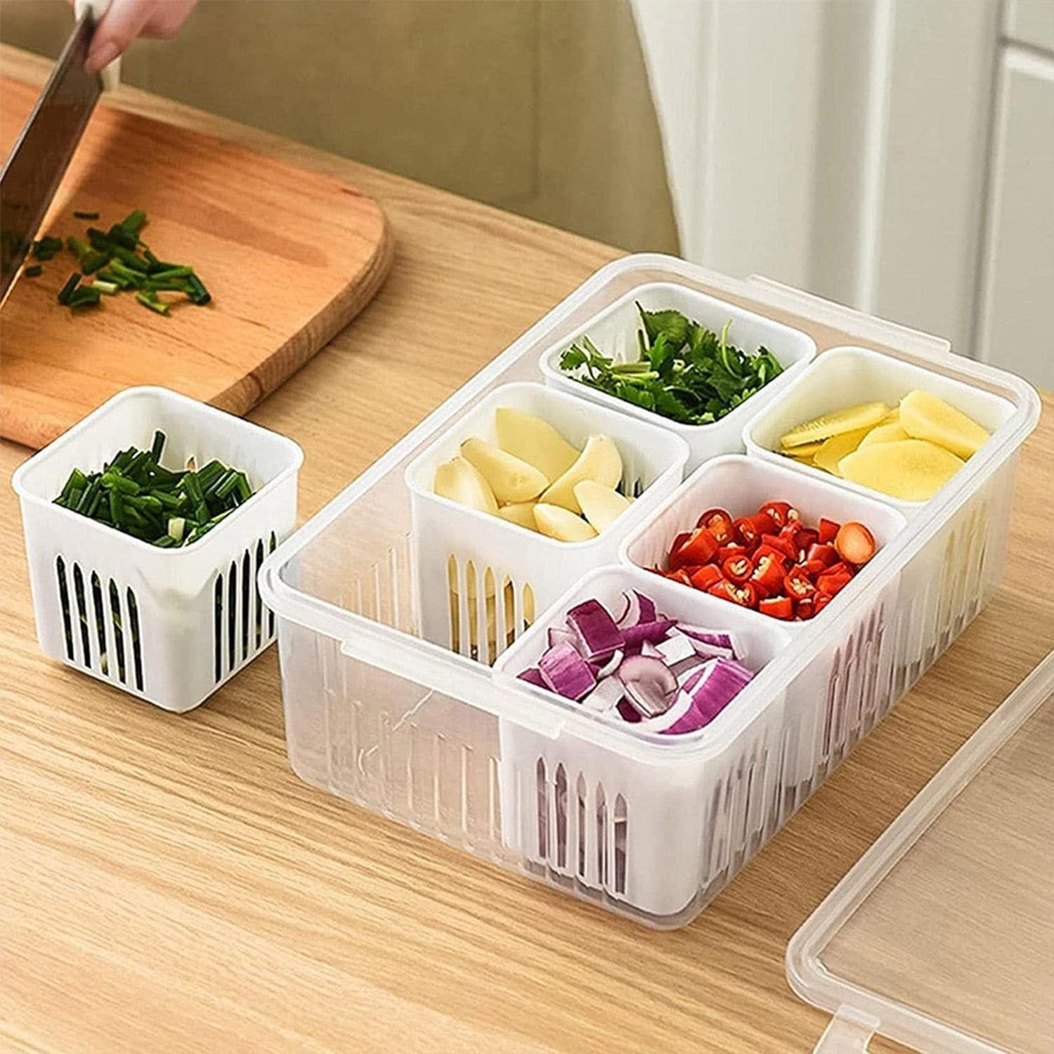 Fridge Storage Box – Freezer & Kitchen Organizer for Vegetables & Food (1 Pc) - Image 9