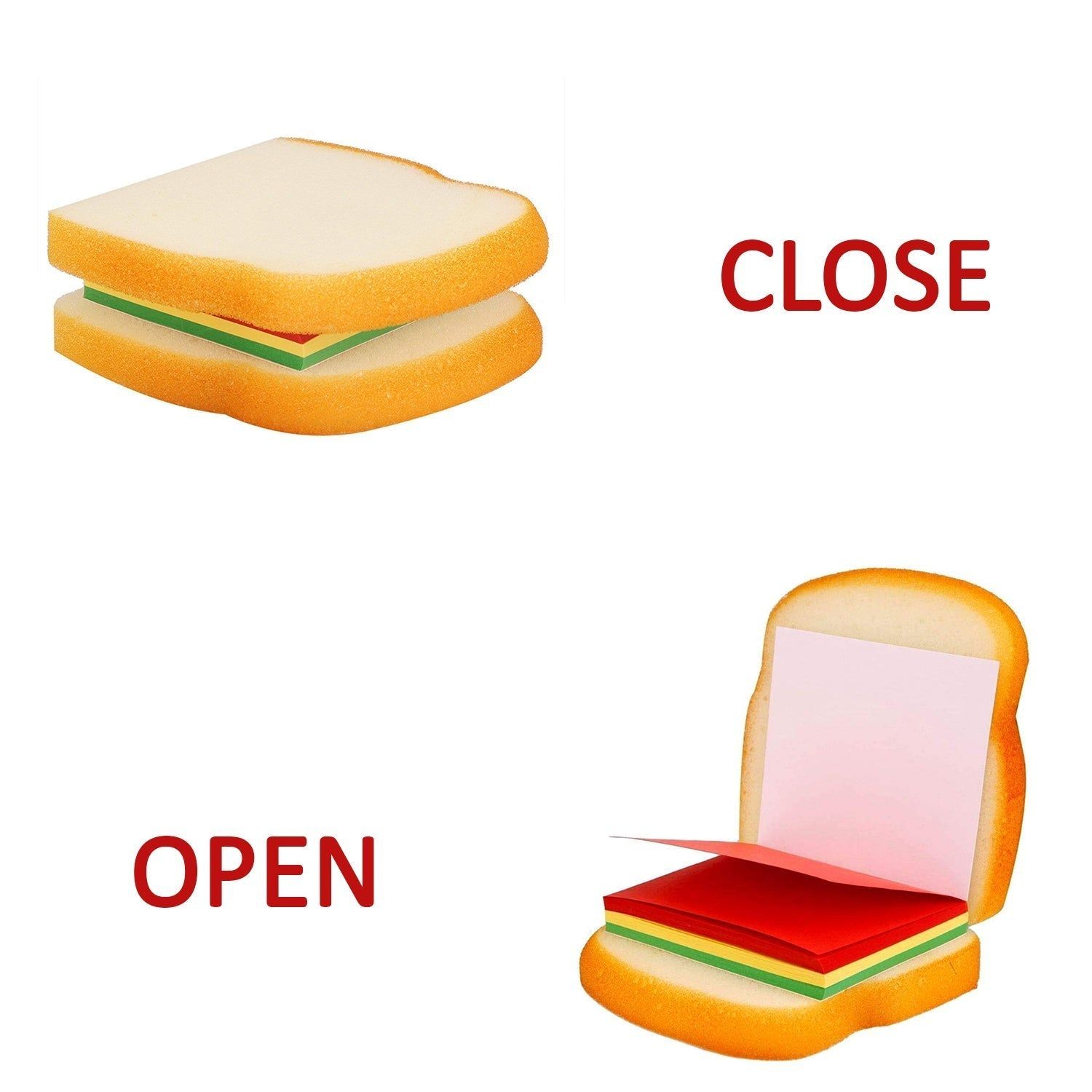 Sandwich Shaped Note / Sticky Notes / Memo Notes, Unique Mini Notes (Multicolor) - Image 10