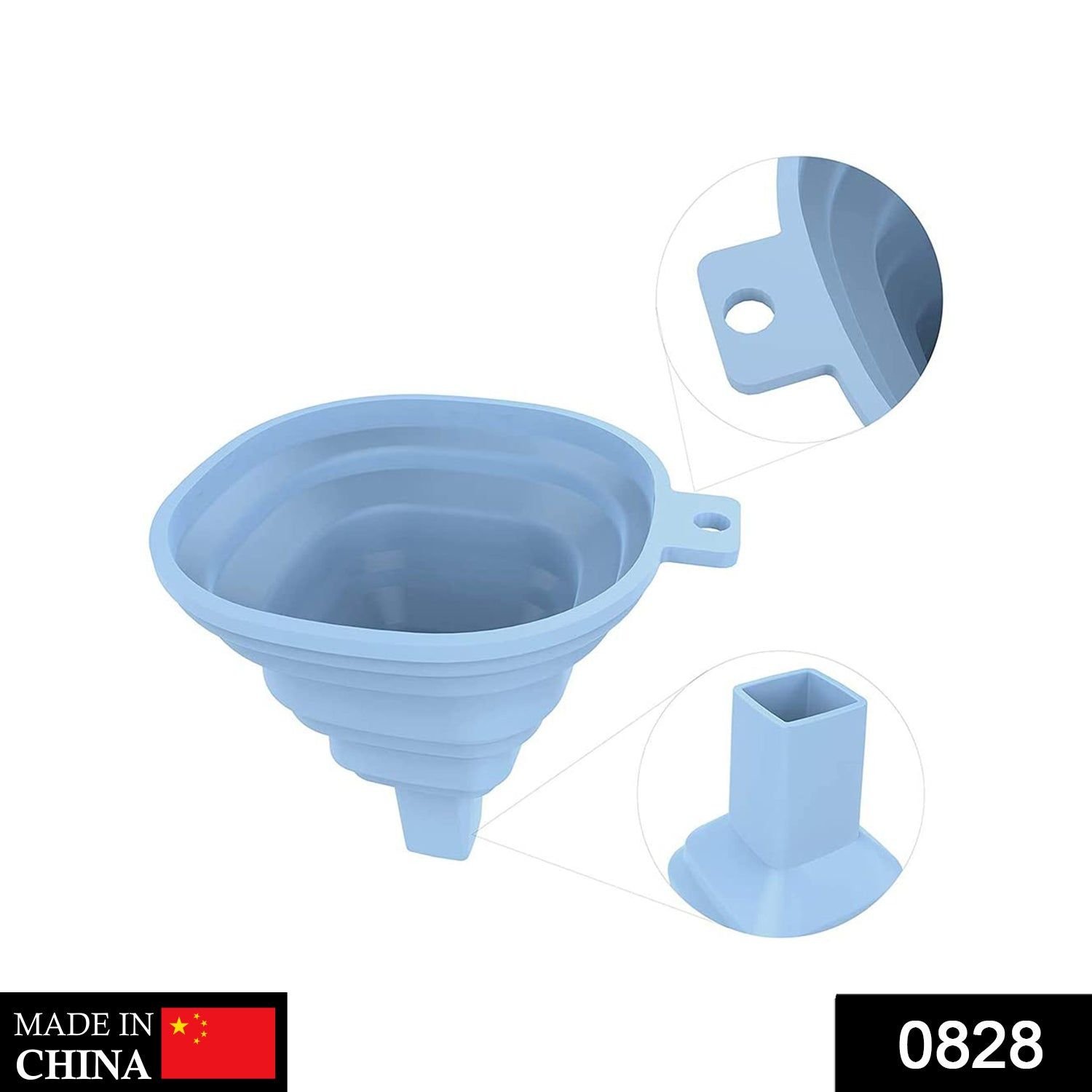 Flexible Silicone Foldable Kitchen Funnel for Liquid / Powder Transfer Hopper Food (Small) - Image 2
