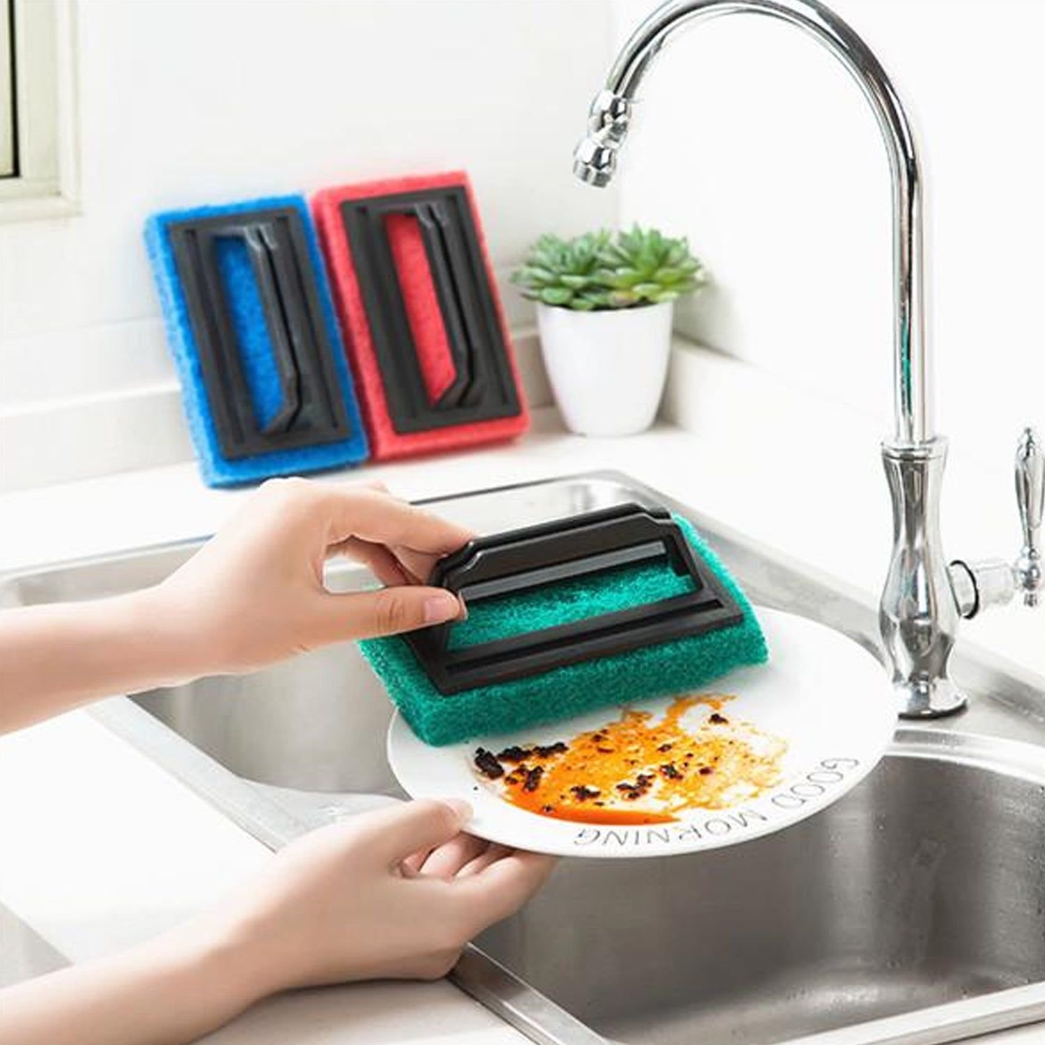Tile cleaning multipurpose scrubber Brush with handle - Image 4
