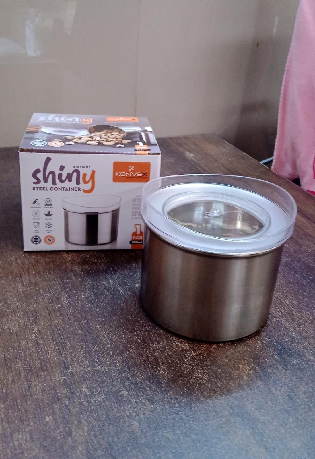 Multipurpose Stainless Steel Airtight Containers with See Through Lid (1 Pc / 500 ML) - Image 7