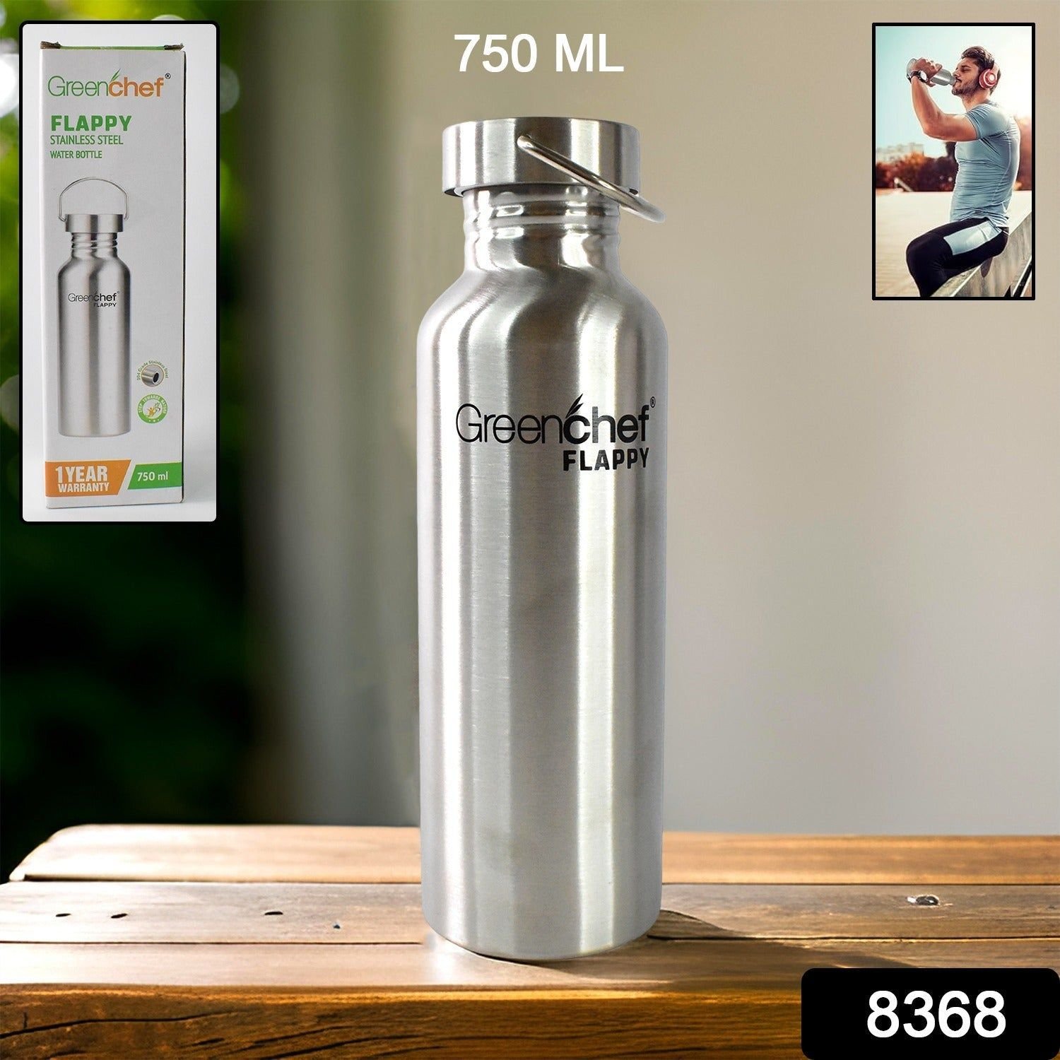 Stainless Steel Water Bottle (750ML / 1 Pc) - Image 2