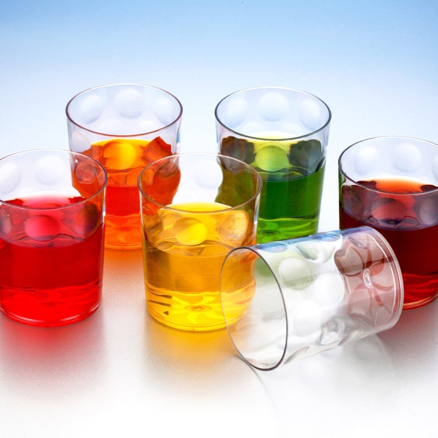 Multi Purpose Unbreakable Drinking Glass (Set of 6 Pieces) (300ml) | Assorted Colour