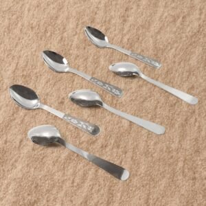 Stainless Steel Table Spoons Set of 6 | Assorted Colour