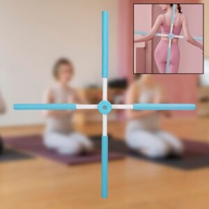 Posture Stretching Stick, Yoga Sticks Humpback Correction Open Shoulder Adjustable for Posture, Pain Relief Rotating Yoga Stick Retractable Dance Stud