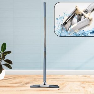 X Shape Mop or Floor Cleaning Hands-Free Squeeze Microfiber Flat Mop System 360° Flexible Head, Wet and Dry mop for Home Kitchen with 1 Super-absorben