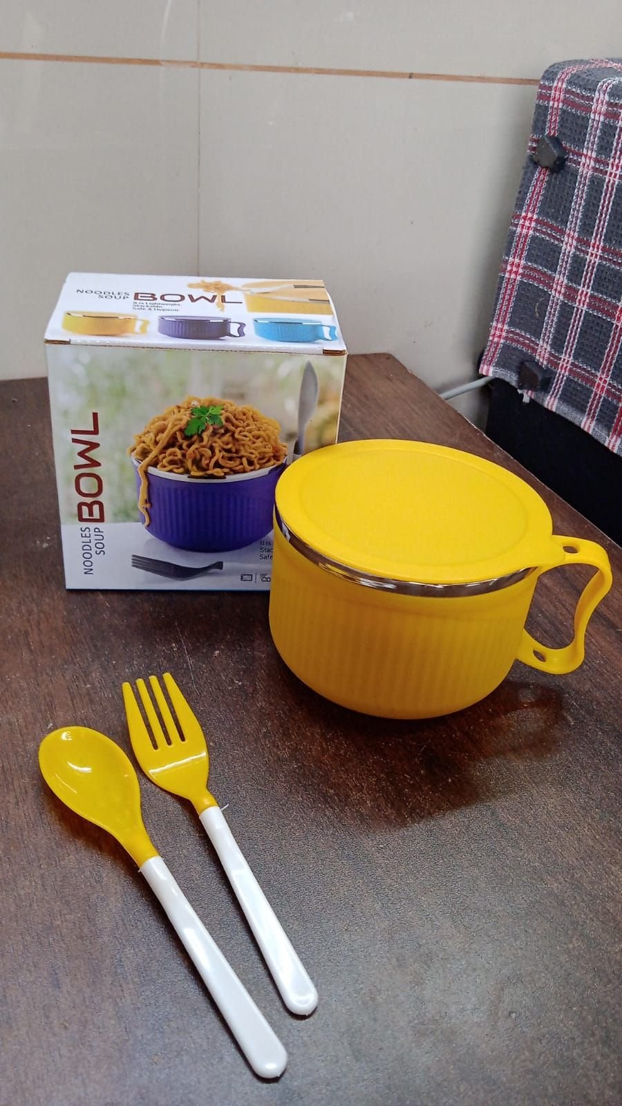 Safe Double-Layer Maggie Bowl with Lid & Handle – Versatile Bowl for Cereals, Fruits, Ramen & More - Image 8