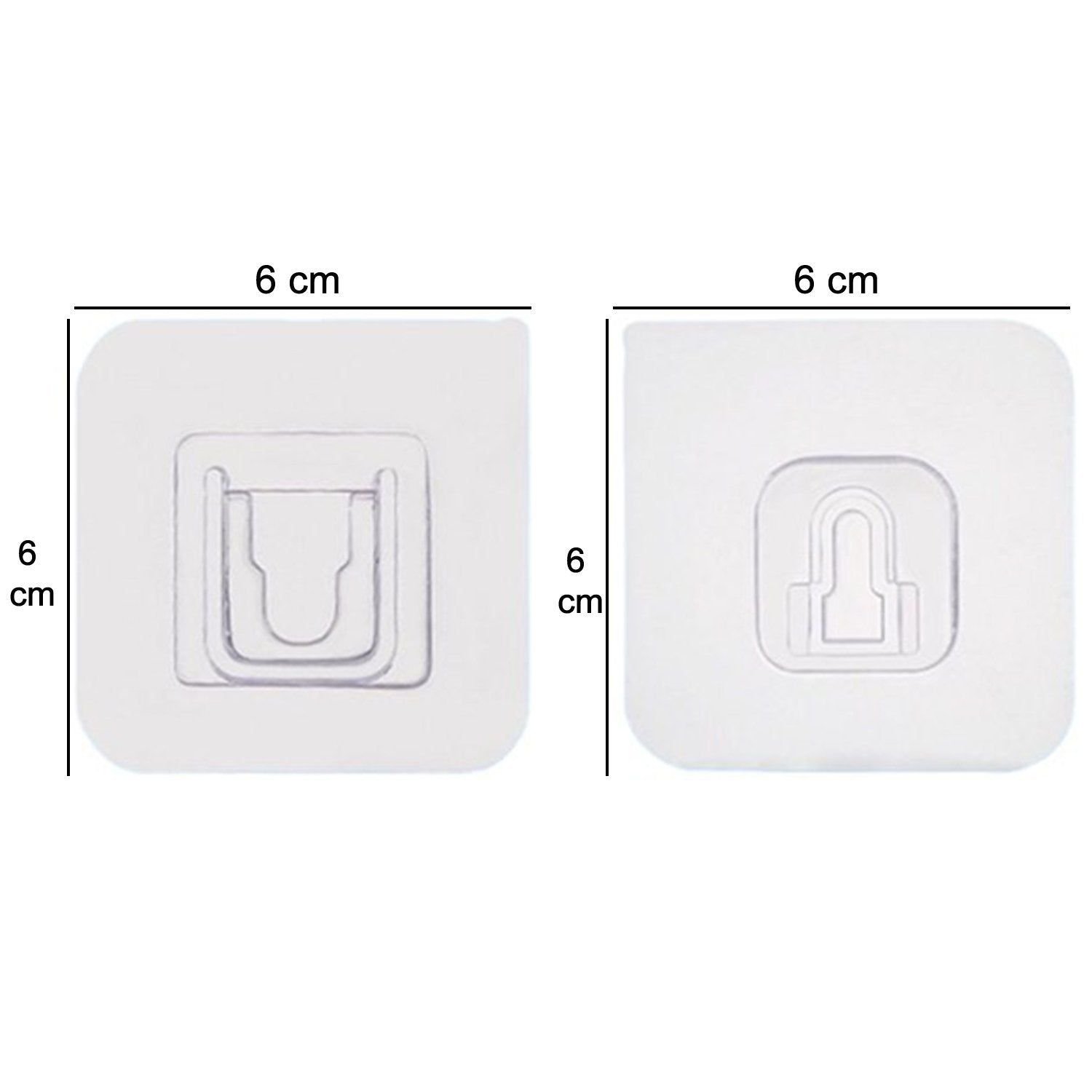 Adhesive Plastic Wall Hooks - Heavy Duty (1 Pair) - Image 5
