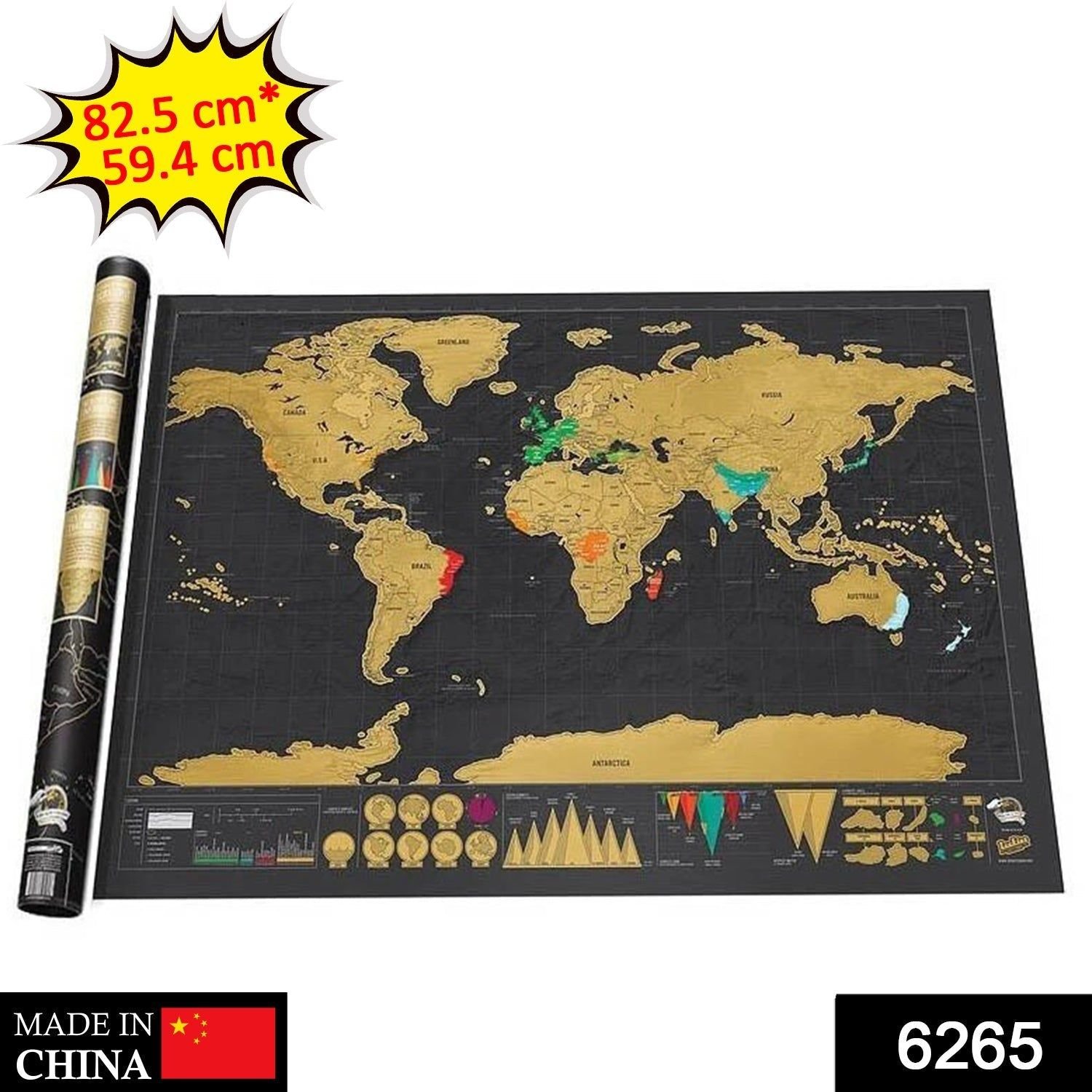 Scratch Off Map Interactive Vacation Poster World Travel Maps - Image 2