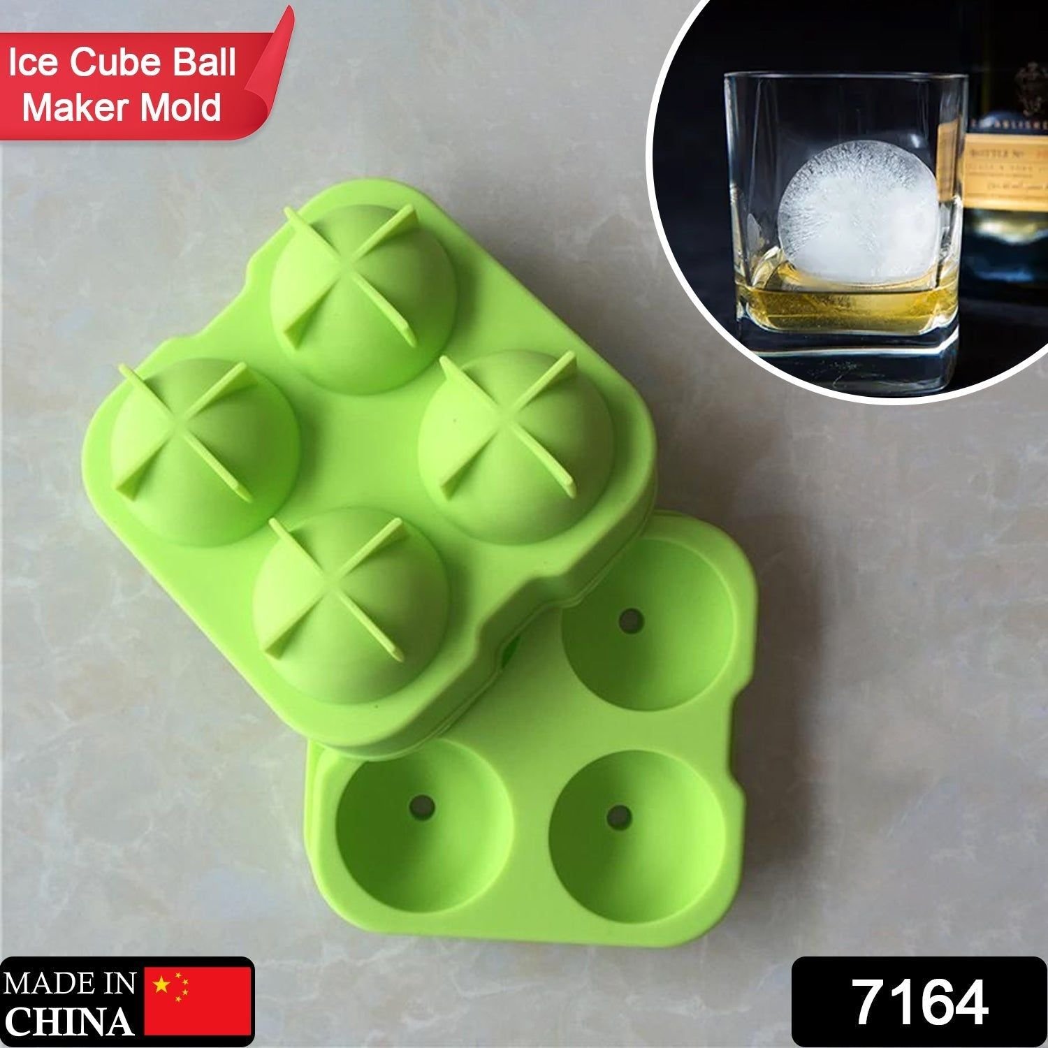 Ice Trays for Freezer Whiskey Ice Cube Plastic Ball Maker Mold Sphere Mould 4 Holes New Ice Balls Party Brick Round Tray Bar Tool ice for Whiskey - Image 2