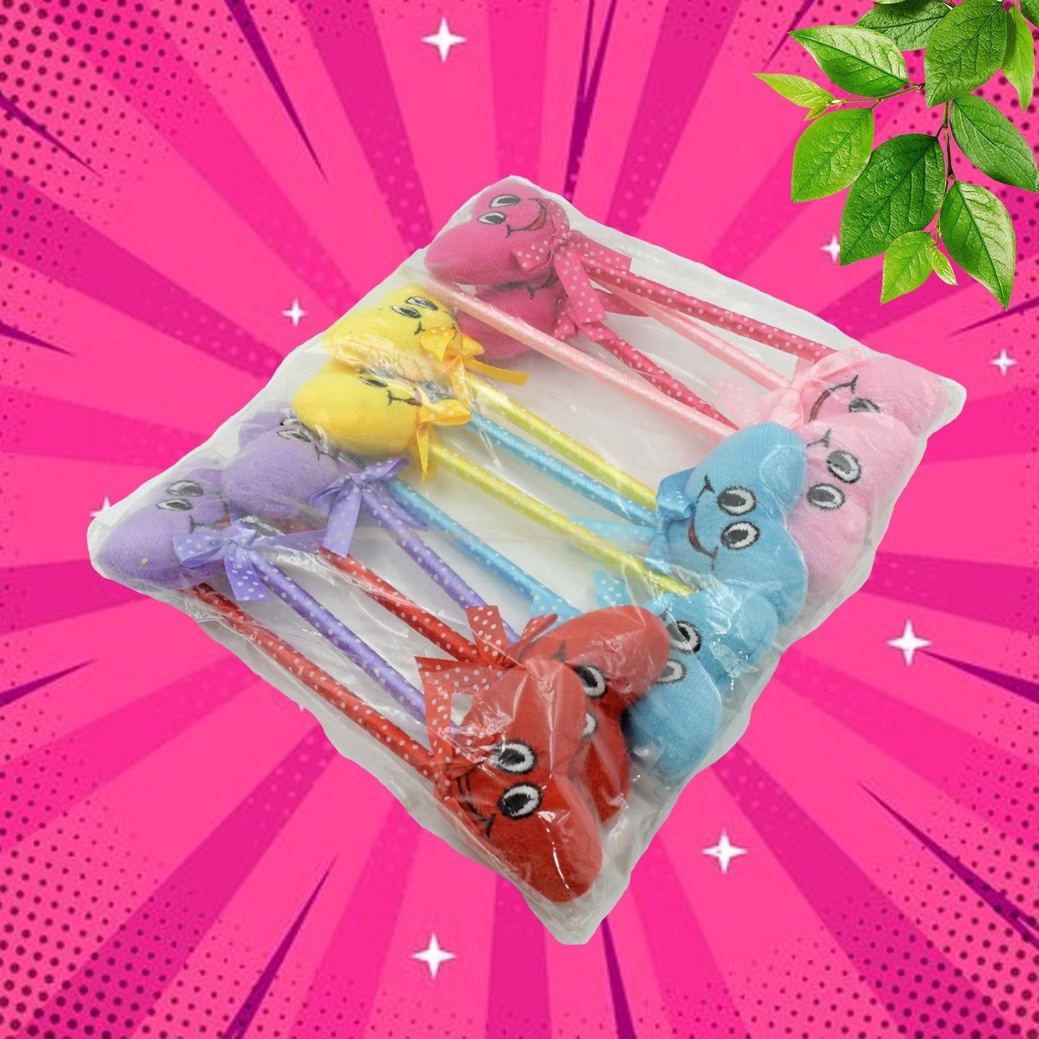 Cute Cartoon Shape & Heart Design Facy Writting Pen Attached Rattle | Ball Pen Smooth Writing For Wedding , Events & Multiuse Pen Best Pen l Use for K - Image 6