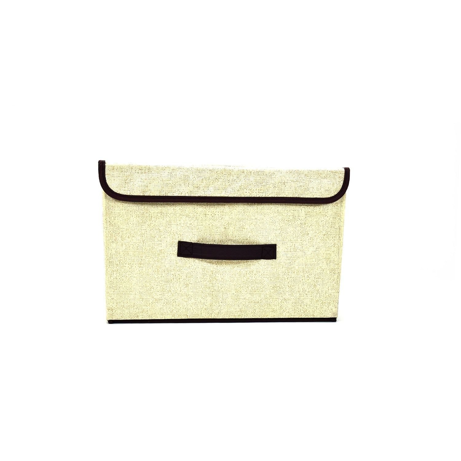 Foldable Storage Box with Lid and Handles, Cotton and Linen Storage Bins and Baskets Organizer for Nursery, Closet, Bedroom, Home - Image 4