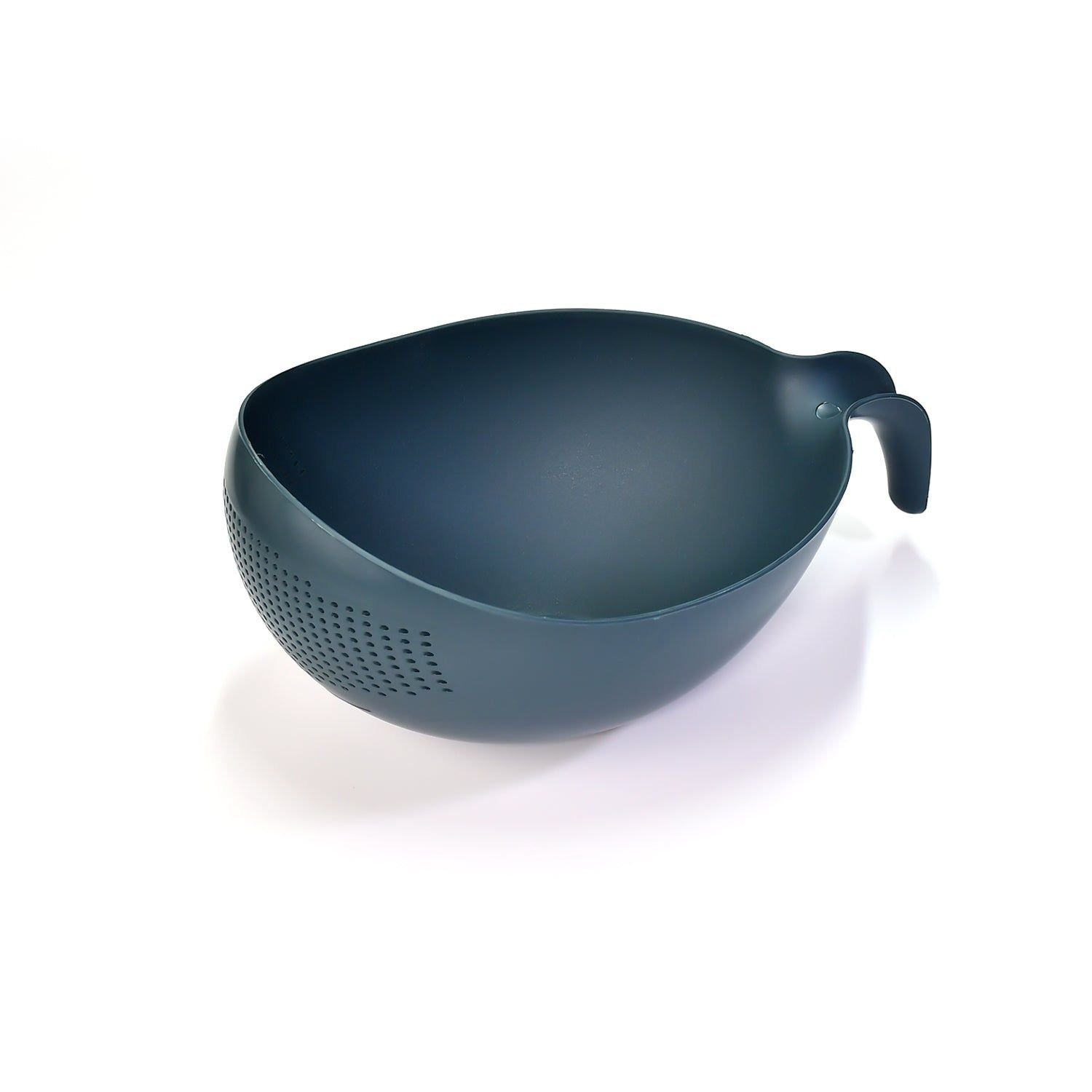Plastic Rice Bowl / Food Strainer Thick Drain Basket with Handle for Rice, Vegetable & Fruit. (1Pc) - Image 4