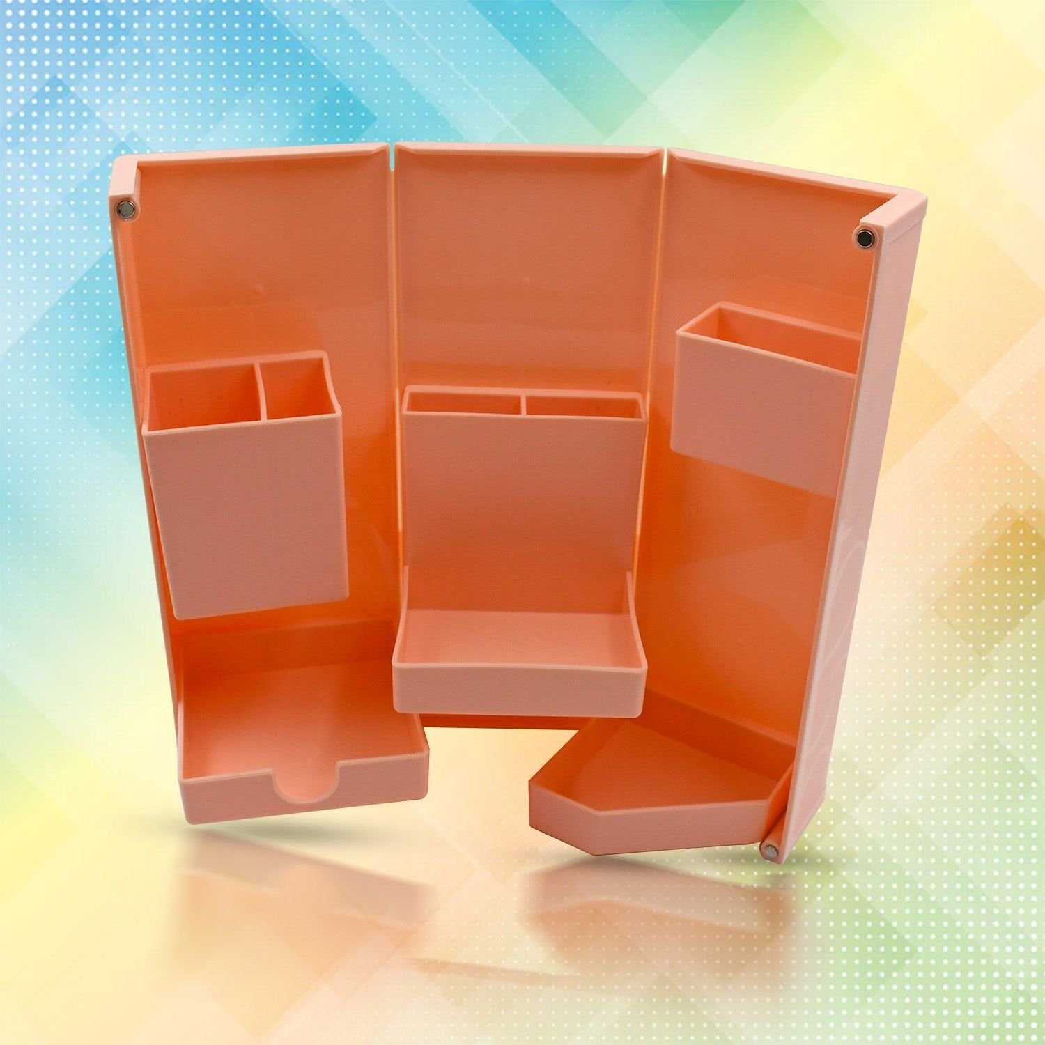 Multi-Purpose Pen Holder, Foldable Magnetic Kawaii Desk Pen Holder Pencil Makeup Storage Box Desktop Organizer Stand Case School Office Stationery - Image 6