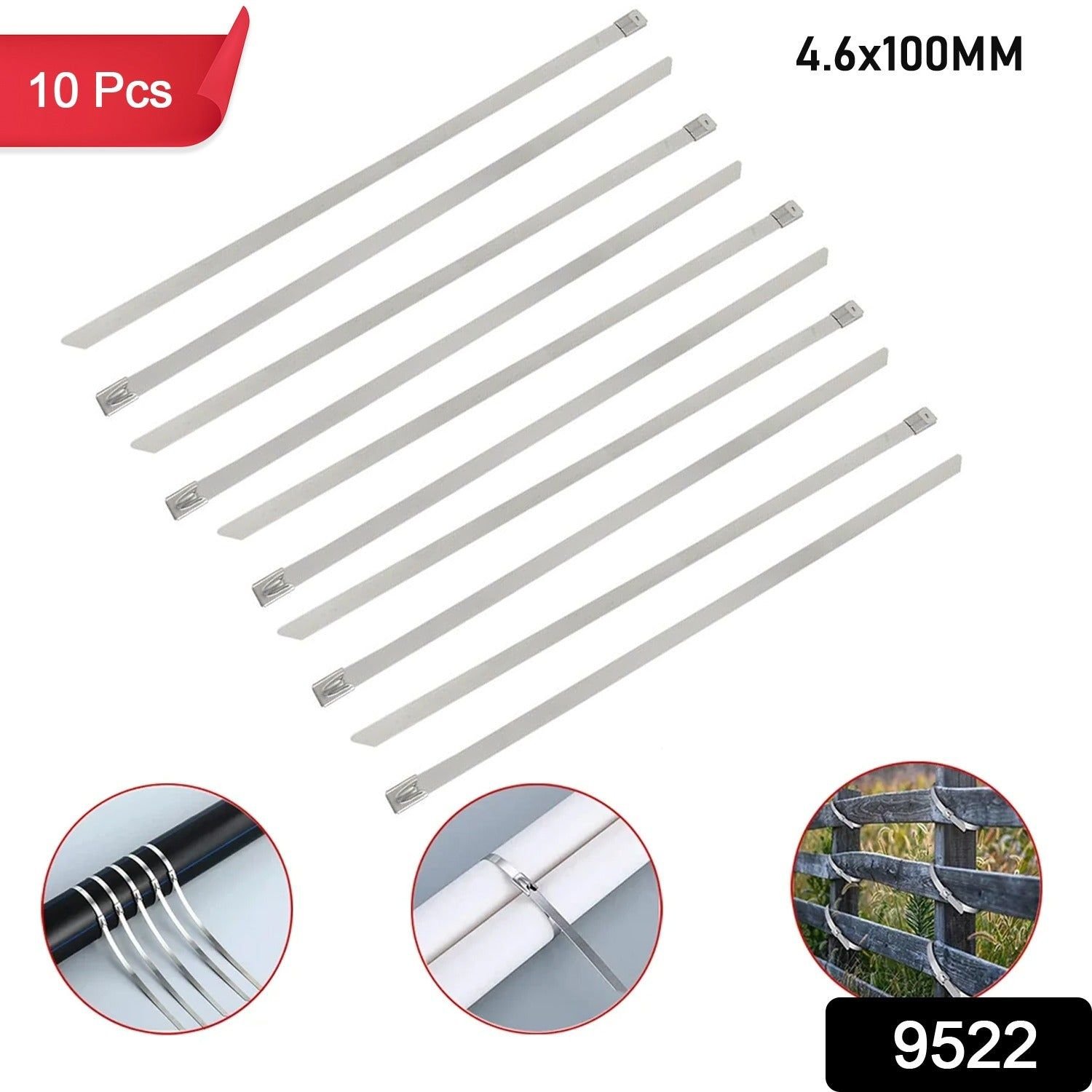 Stainless Steel Cable TIE (4.6x100MM / 10 pcs Set) - Image 2