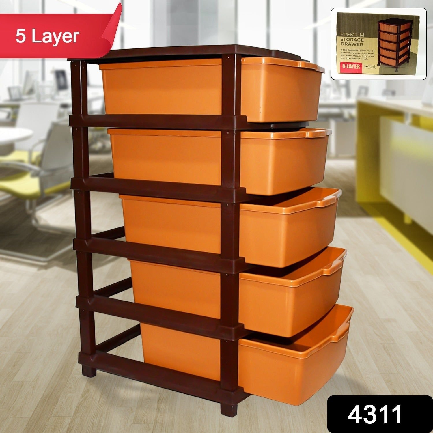 Plastic Premium Home Storage & Organization (5 Layer / 1 Pc) - Image 2