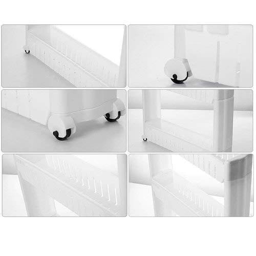 Multipurpose 2 Layer Slim Side Space Saving Storage Organizer Rack Shelf - Image 5