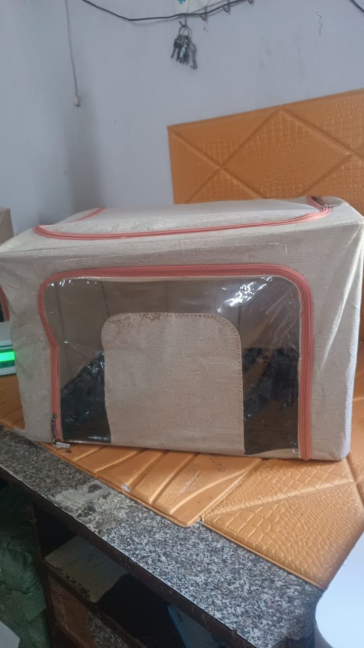 Zippered Closet Storage Box with Lid, With Window (Mix Design & Size / 1 Pc) - Image 8