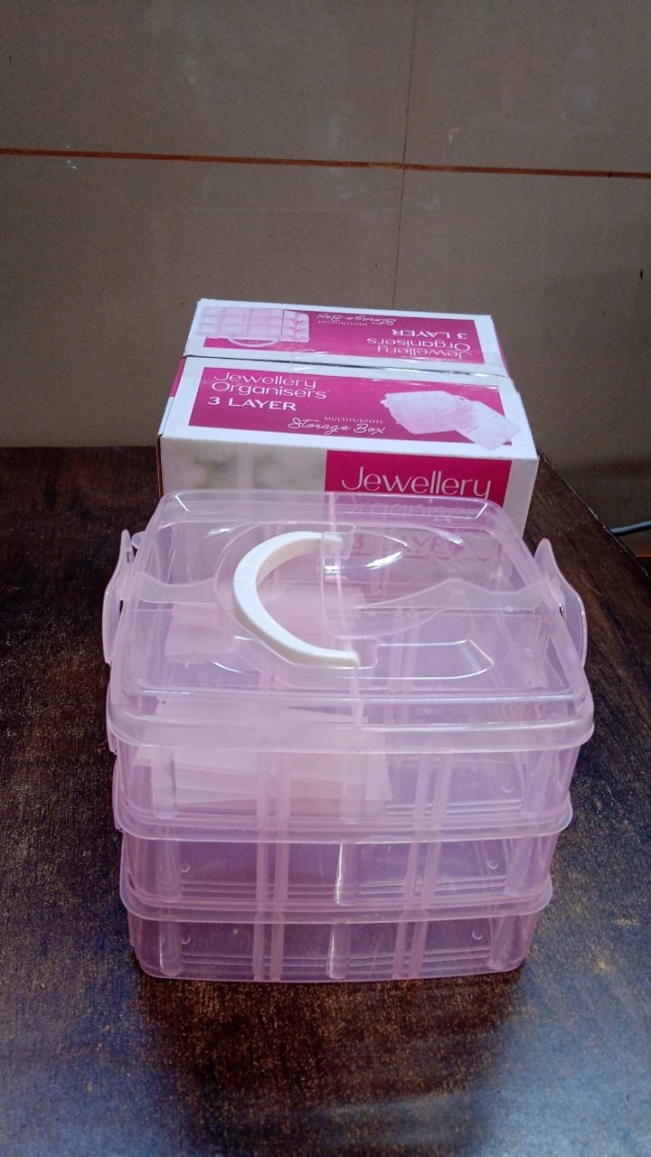Versatile 18-Grid 3-Layer Transparent Plastic Organizer Box with Adjustable Dividers for Jewelry & Fishing Hooks - Image 8