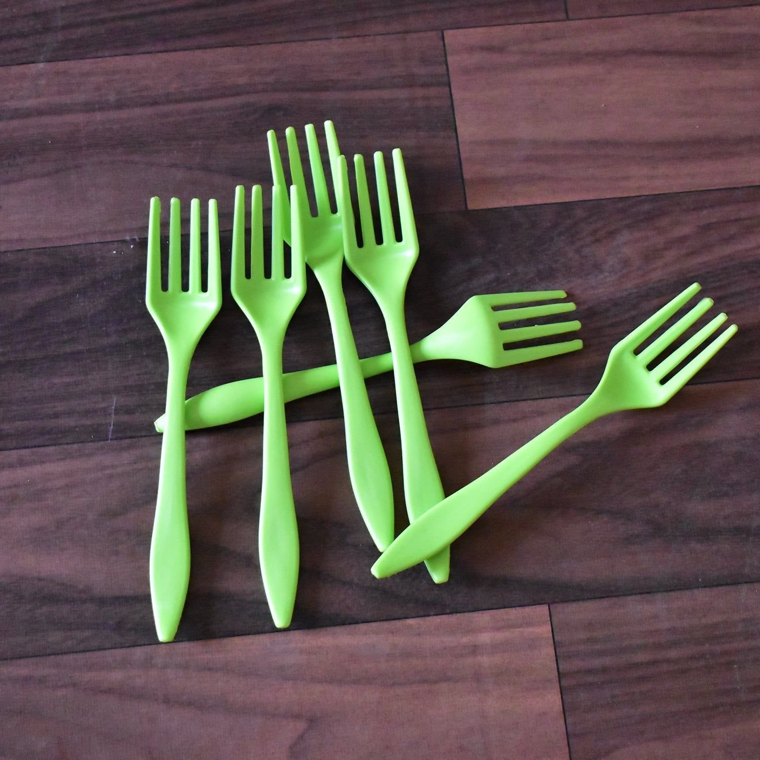 Small plastic 6pc Serving Fork Set for kitchen | Assorted Colour - Image 7