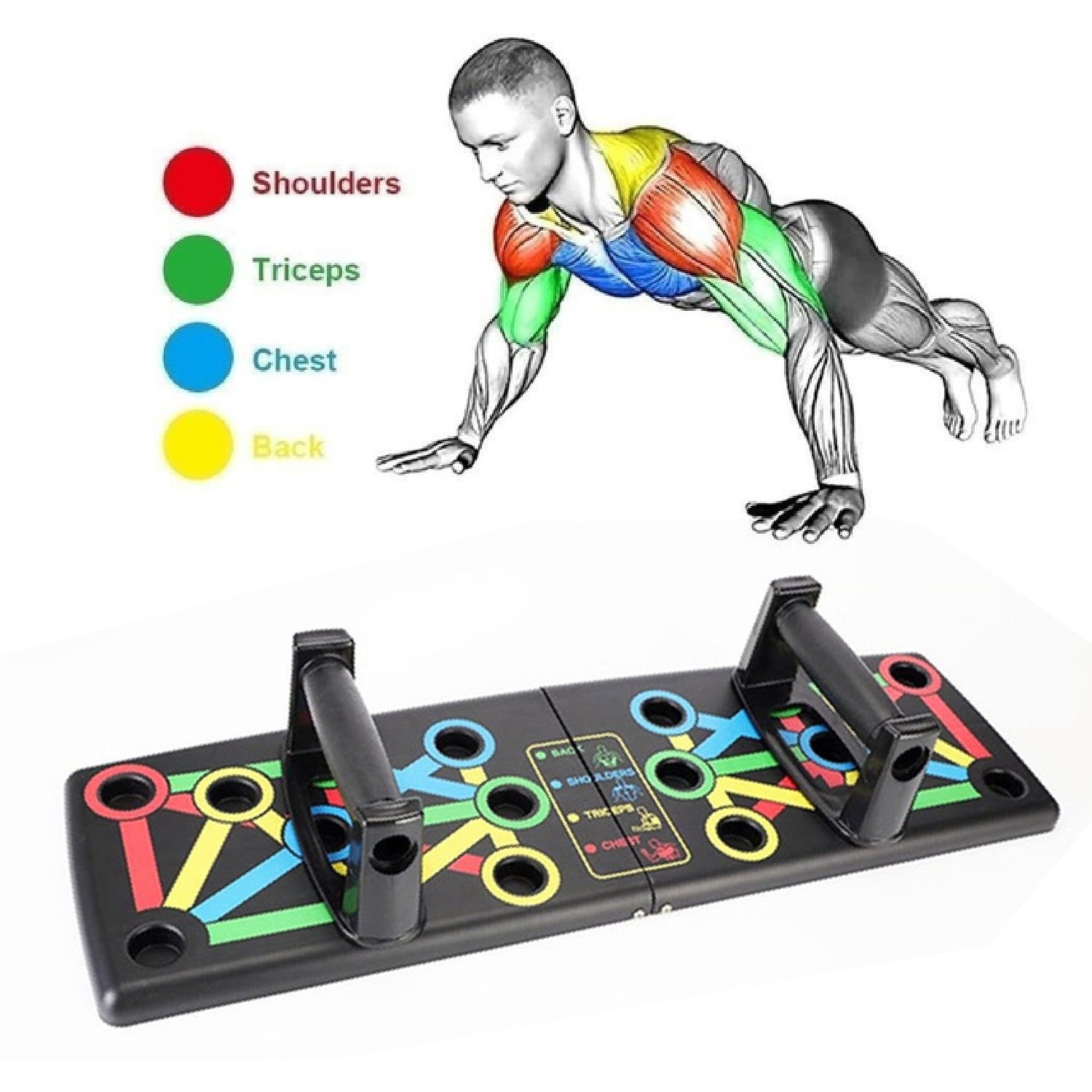 Portable Push Up Board System Body Building Exercise Tool - Image 3