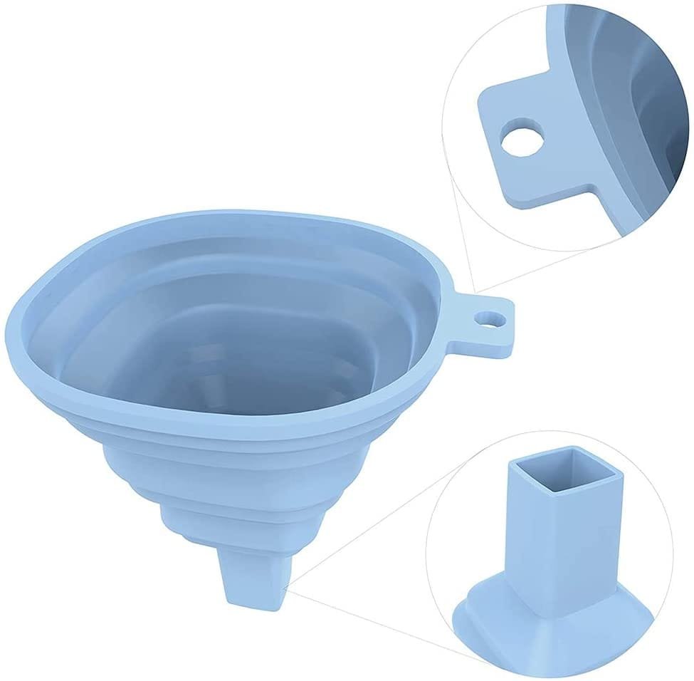 Flexible Silicone Foldable Kitchen Funnel for Liquid / Powder Transfer Hopper Food (Small) - Image 4