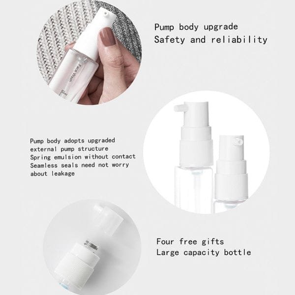 4 in 1 Travel Dispenser Bottle Set Travel Refillable Cosmetic Containers Set - Image 8
