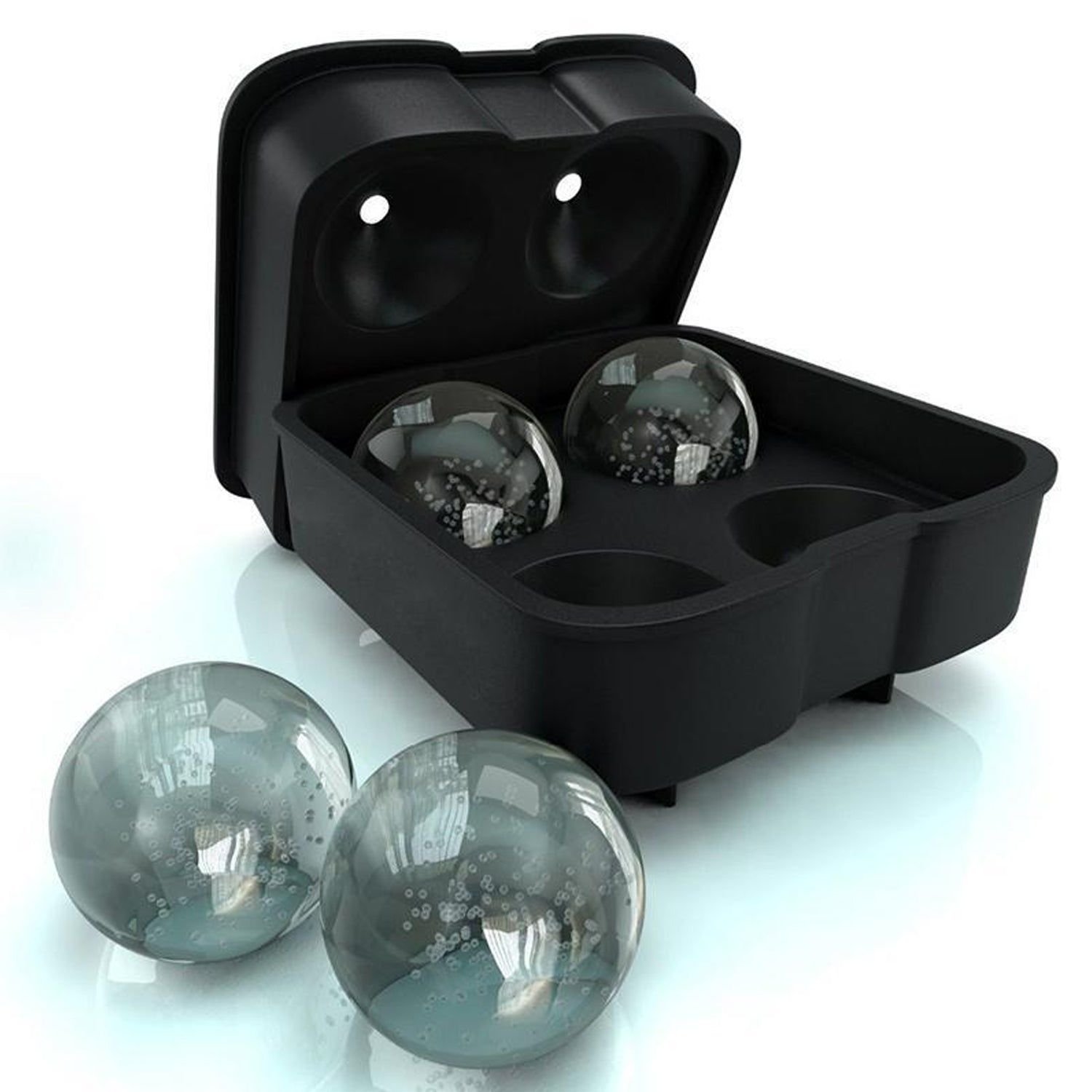 Ice Trays for Freezer Whiskey Ice Cube Plastic Ball Maker Mold Sphere Mould 4 Holes New Ice Balls Party Brick Round Tray Bar Tool ice for Whiskey - Image 4