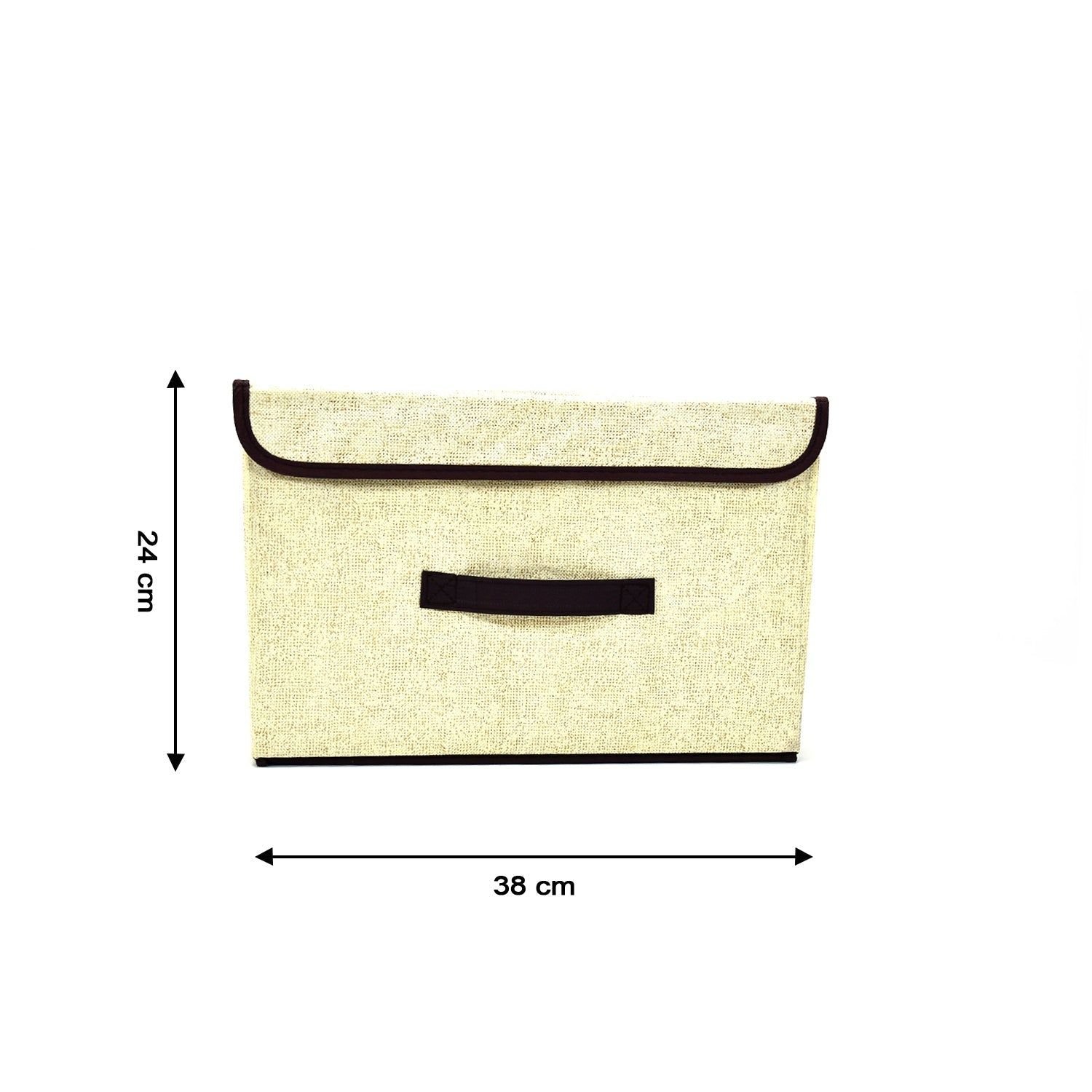 Foldable Storage Box with Lid and Handles, Cotton and Linen Storage Bins and Baskets Organizer for Nursery, Closet, Bedroom, Home - Image 6