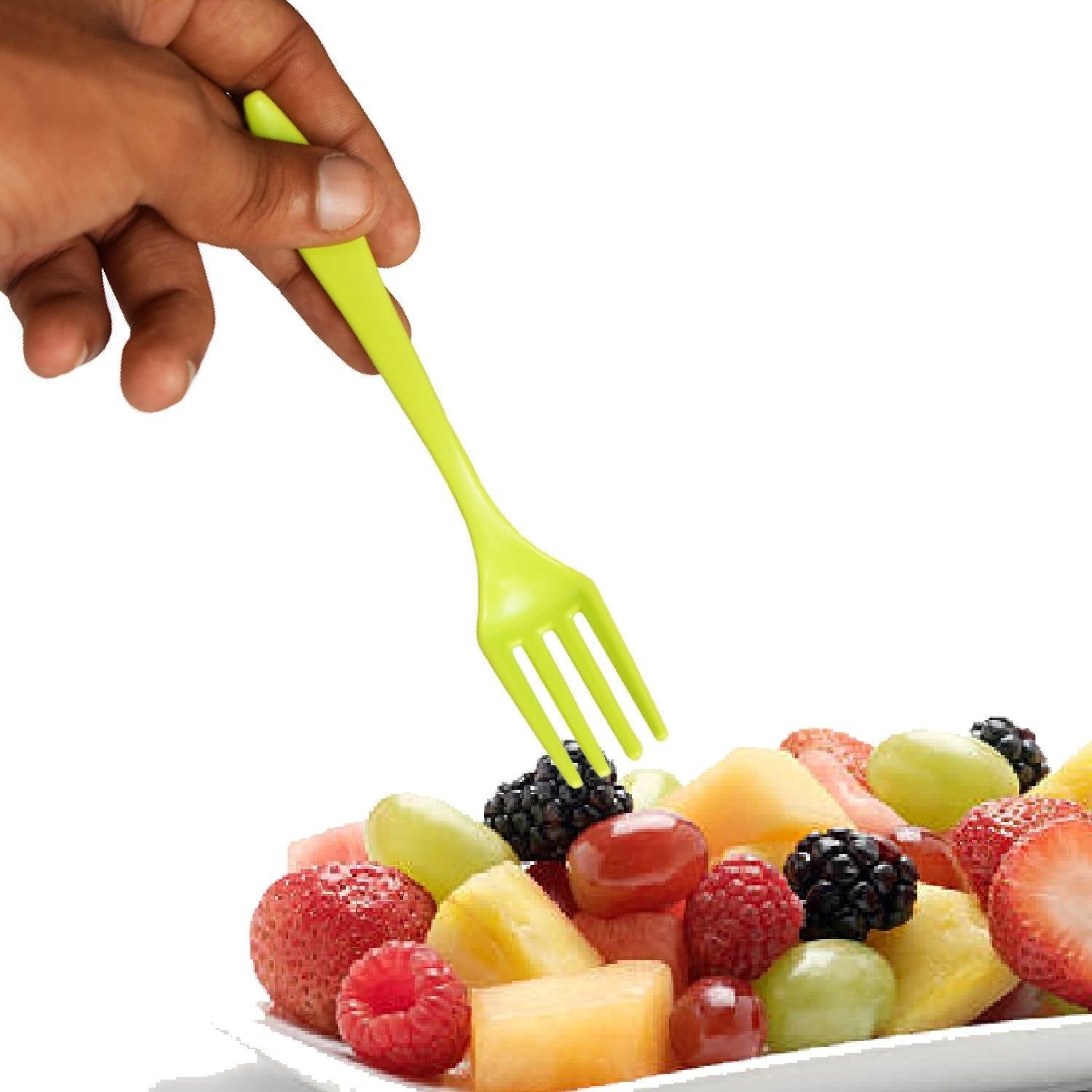 Small plastic 6pc Serving Fork Set for kitchen | Assorted Colour - Image 6