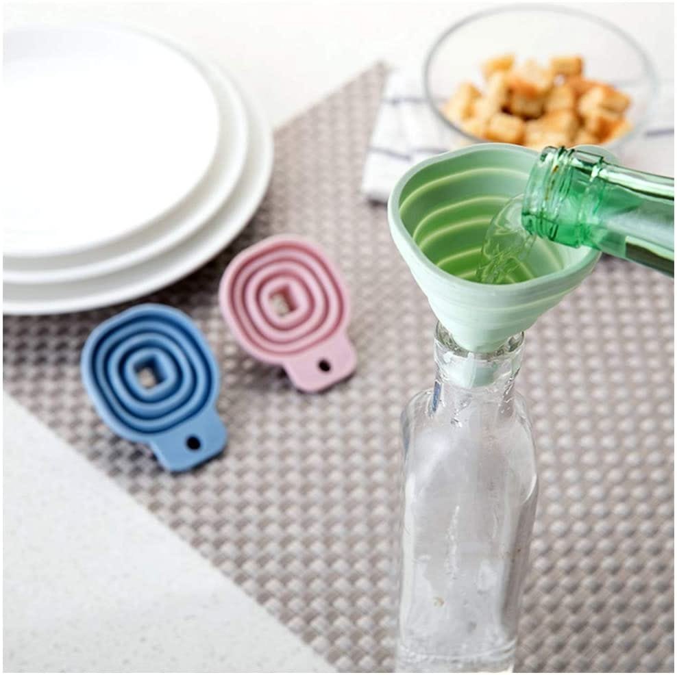 Flexible Silicone Foldable Kitchen Funnel for Liquid / Powder Transfer Hopper Food (Small) - Image 5
