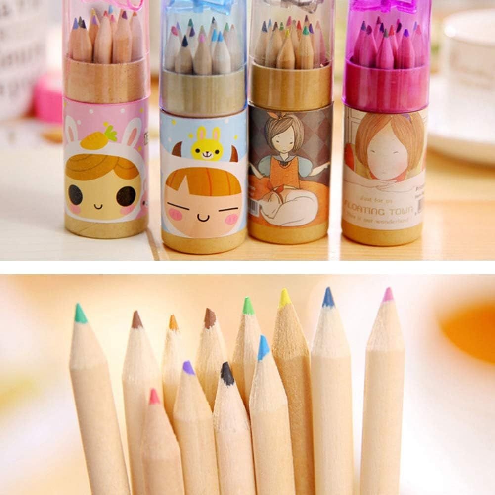 12 Mini Colouring Pencils with Sharpener, Kids Drawing Set for School & Sketching - Image 5