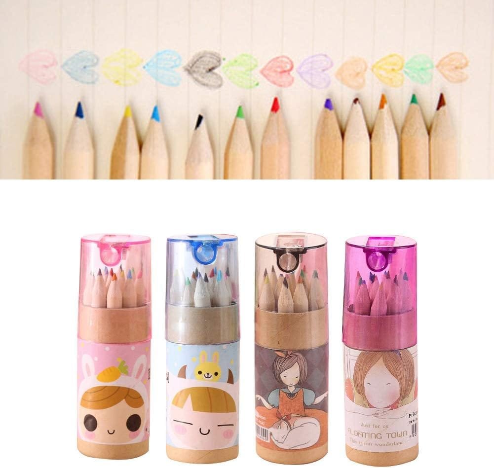 12 Mini Colouring Pencils with Sharpener, Kids Drawing Set for School & Sketching - Image 8