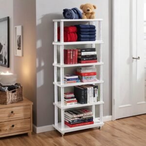 White Rope Shelf - Stylish Bookshelf for Home Storage