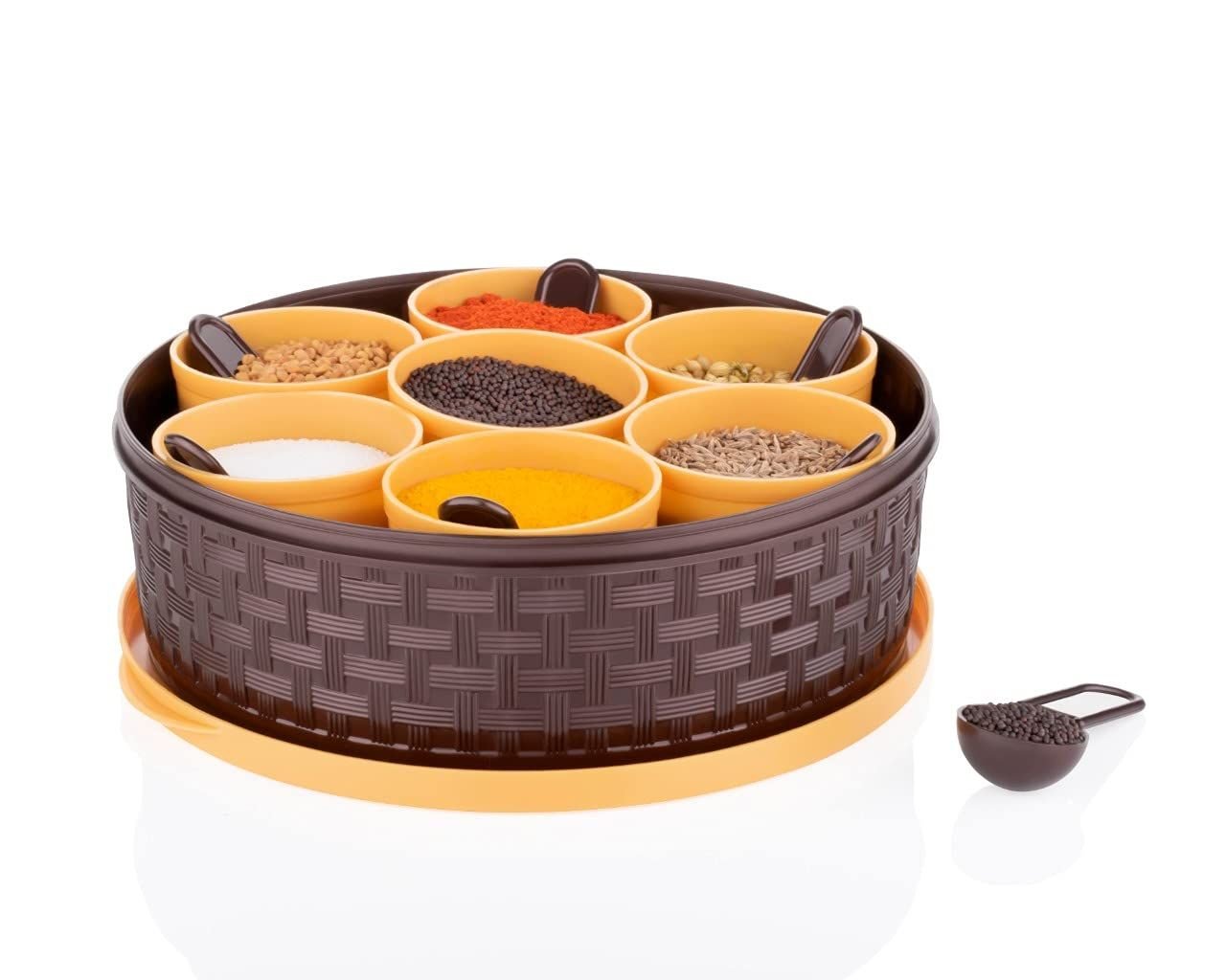 Round Plastic Masala Spice Box - Image 5