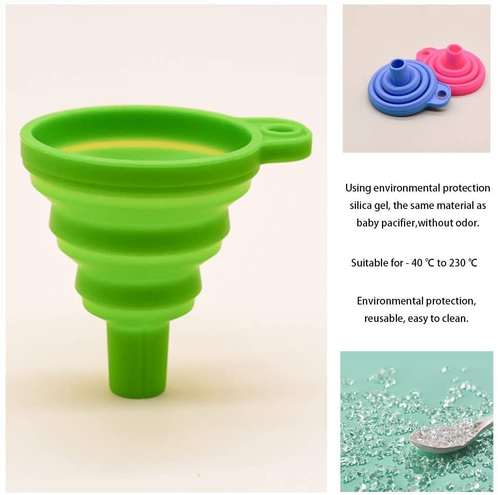 Flexible Silicone Foldable Kitchen Funnel for Liquid / Powder Transfer Hopper Food (Small) - Image 7