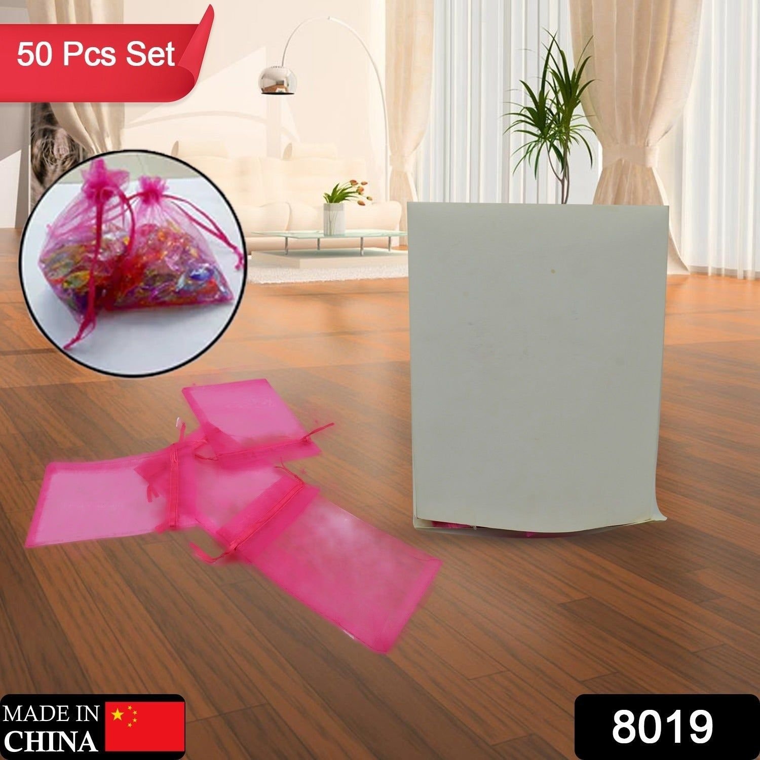 Organza Drawstring Gift Bags – Small Mesh Pouches for Wedding, Party & Festival Favors (50 Pcs Set) - Image 2