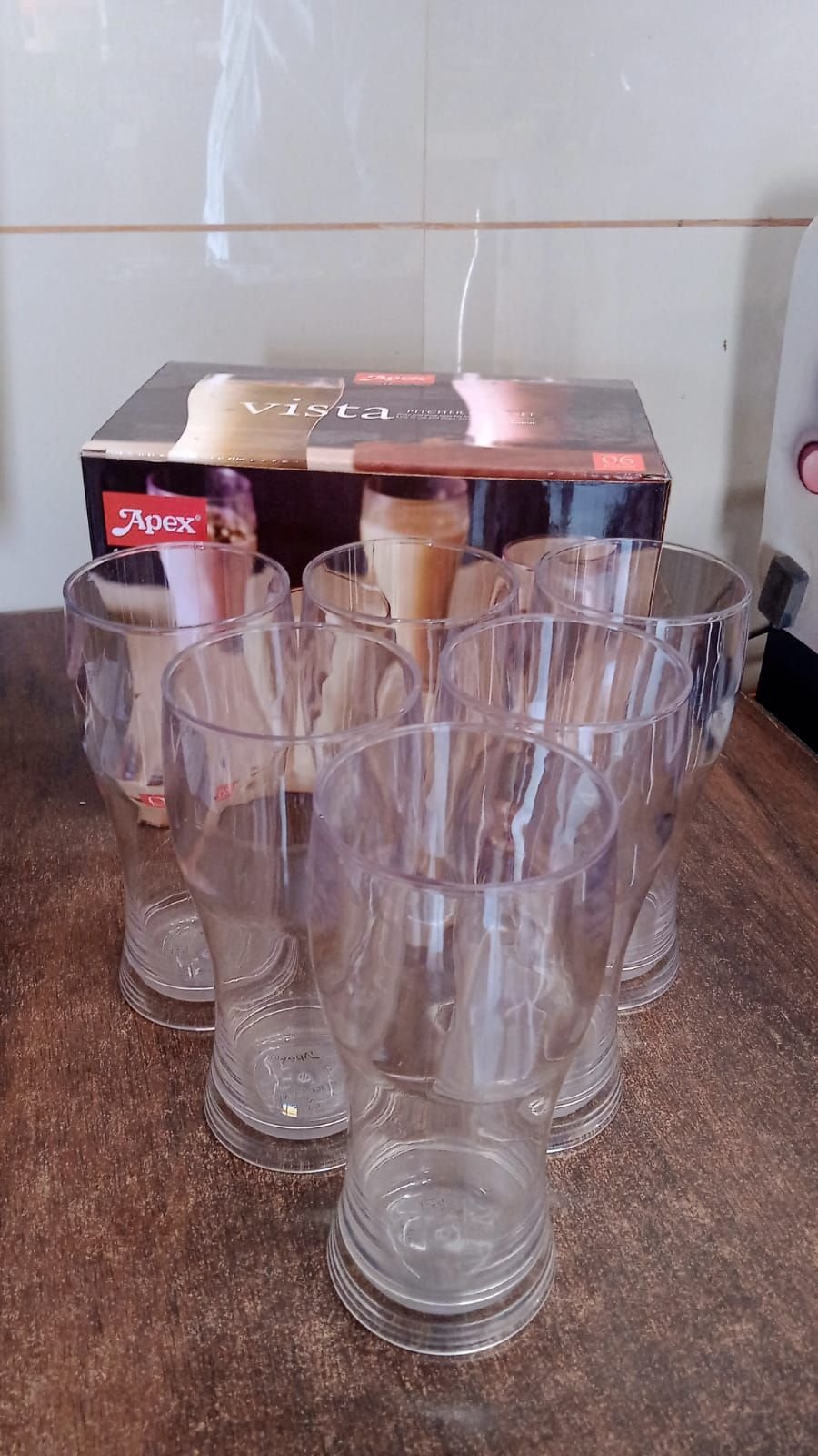 Apex Vista Unbreakable Pitcher Glass Set – 350 ML (Approx) | 6-Piece | Assorted Colour - Image 9