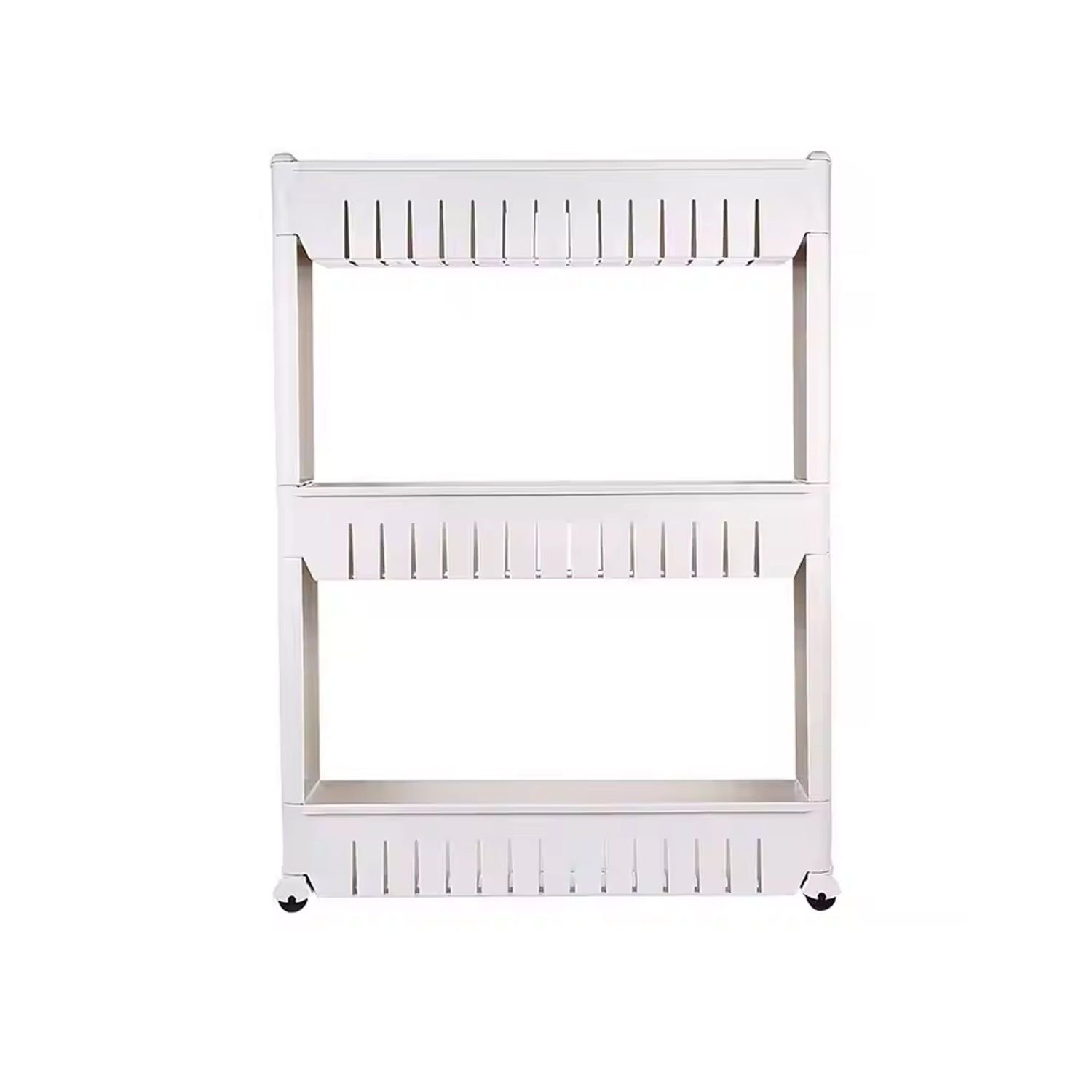Multipurpose 3 Layer Slim Side Space Saving Storage Organizer Rack Shelf - Image 2